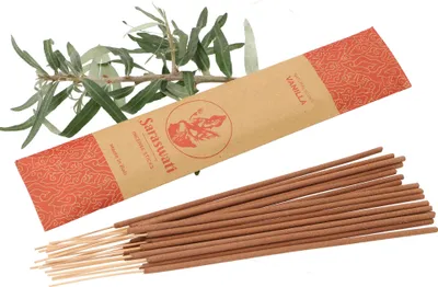 Produktbild von Saraswati Räucherstäbchen, Balinesische Räucherstäbchen - Vanilla, Braun, 25*5*0,5 cm, Räucherstäbchen aus Bali