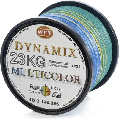 Produktbild von WFT Round Dynamix KG Multicolor 1000m geflochtene Schnur, Durchmesser:0.25mm