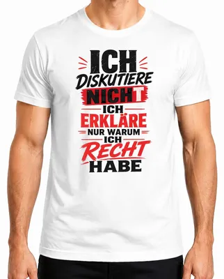 Zdjęcie produktu dla Koszulka męska "Nie dyskutuję, tylko wyjaśniam. Sarkazm", biała, rozmiar M