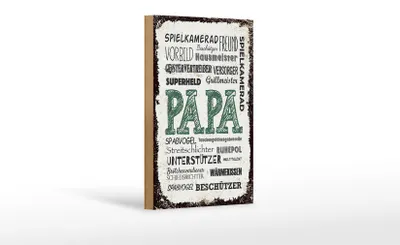Produktbild von Holzschild Spruch Papa Spielkamerad Beschützer Freund 12x18 cm