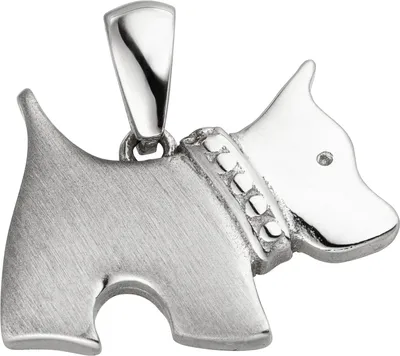 Produktbild von JOBO Anhänger Hund 925 Sterling Silber mattiert Silberanhänger
