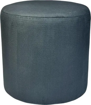 Zdjęcie produktu dla Pufa okrągła MAKALU 40x40 cm stylowy podnóżek do salonu welur przyjemny w dotyku