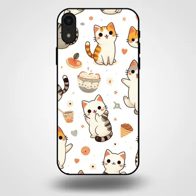 Produktbild von Smartphonica Handyhülle für iPhone Xr mit Katzenmotiv - TPU Rückseitenschutzhülle Katzen Design