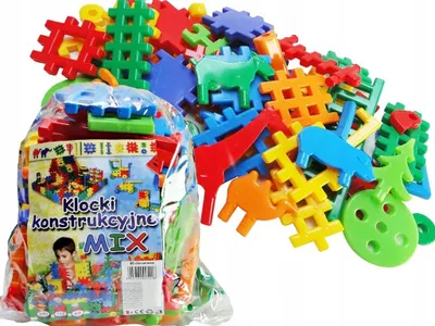 Produktbild von Waffelbausteine Mix 60 Elemente Kreativspielzeug für Kinder