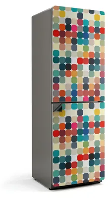 Zdjęcie produktu dla Kolorowy owalny wzór - Magnetyczna osłona lodówki - Magnetyczna folia dekoracyjna do kuchni - Magnetyczna dekoracja lodówki - Samoprzylepna tablica magnetyczna - Folia magnetyczna na drzwi lodówki - 60x180 cm