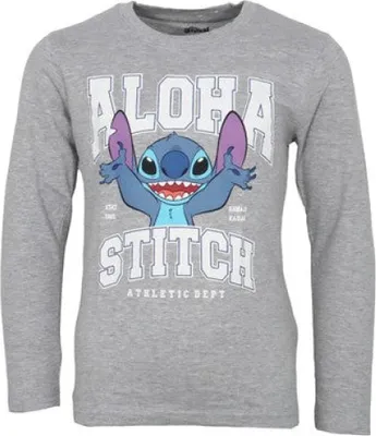 Produktbild von Disney Lilo und Stitch Kinder Jungen Langarmshirt Shirt – Grau / 110