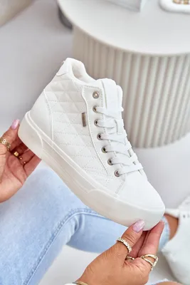 Imagen del producto de Zapatillas deportivas para mujer, color blanco, con costuras, marca Big Star, modelo OO274A479, talla 41