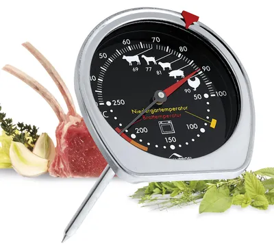 Obrázok produktu pre Teplomer do rúry 7,5 cm čierny, Küchenprofi