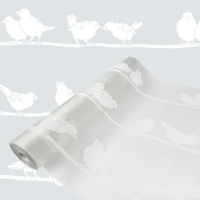 Produktbild von Selbsthaftend Fensterfolie 45x25 cm - Spatzen - Statische Sichtschutzfolie ohne Kleber aus PVC - Selbsthaftende Glasfolie für Lichtdurchlass und Privatsphäre - Fensterfolie statisch haftend