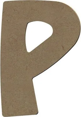 Produktbild von Großbuchstabe P aus MDF-Holz zum Verzieren - 15 cm