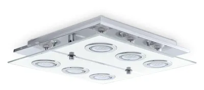 Produktbild von EGLO 30932, 6 Glühbirne(n), GU10, 3000 K, Chrom, Transparent, Weiß