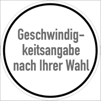 Produktbild von Dreifke® Aufkleber Geschwindigkeitsschild mit Sonderzahl, Folie, Ø 200 mm