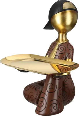 Produktbild von GILDE Figur Ballonjunge braun H. 24 cm, 59335