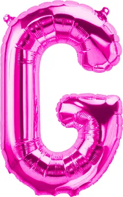 Produktbild von Folienballon Buchstabe G, pink, ca. 40 cm, für Luftbefüllung