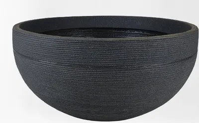 Produktbild von Rillentopf Halbkugel Ø 60 cm Kunststoff anthrazit Blumentopf Pflanztopf Pflanzgefäß