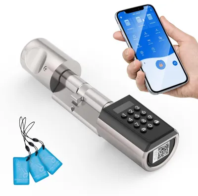 Obrázok produktu pre Inteligentný elektronický zámok dverí, bezkľúčový vstup, zámok s Wi-Fi, Bluetooth, aplikáciou a RFID kartou