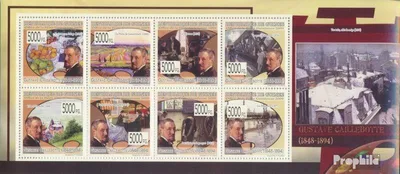 Produktbild von Briefmarken Guinea 2009 Mi 6895-6902 Kleinbogen (kompl. Ausgabe) postfrisch Gemälde von Gustave Caillebotte