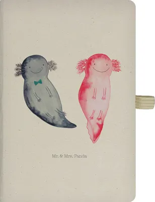 Produktbild von Mr. & Mrs. Panda Journal Axolotl Freundin - Transparent - Geschenk, Liebe, Tagebuch, Verlobter, notizbuch, Skizzenbuch, Valentinstag, Kladde, Schreibbuch