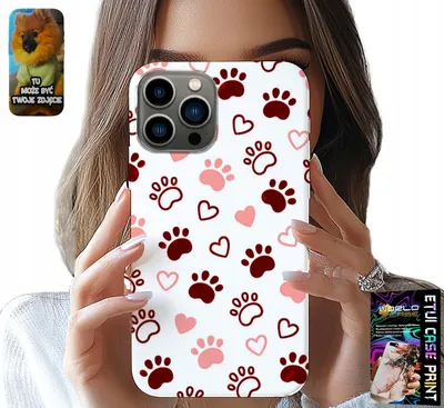 Image de Étui Pour Iphone 13 Pro - Pattes De Chien Sur Fond Blanc, Chien, Chat, Ours