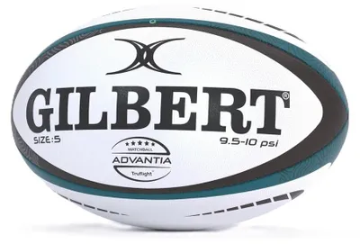 Produktbild von Gilbert Advantia Rugby Spielball 48463805, Weiß / Schwarz, Größe 5