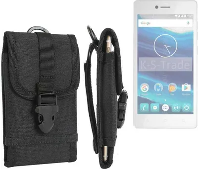 Produktbild von K-S-Trade Holster Handy Hülle kompatibel mit Qilive Q7 5 Holster Handytasche Gürtel Tasche Schutz Hülle Robust Outdoor schwarz