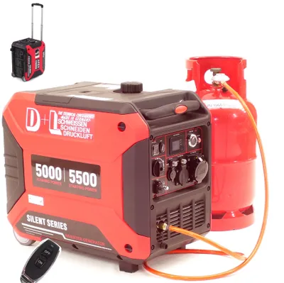 Produktbild von Gas u. Benzin Generator Stromerzeuger 6500 E-Start Stromaggregat Inverter 06293