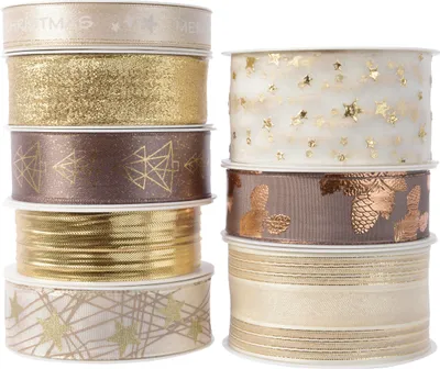 Produktbild von Dekoratives Band in Gold und Beige