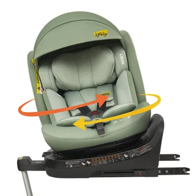 Produktbild von Jovikids 360° Drehbar Kindersitz mit ISOFIX, i-Size 40-150cm(ab Geburt -12 Jahre) Baby Autositz Reboarder mit Liegefunktion, ECE R129