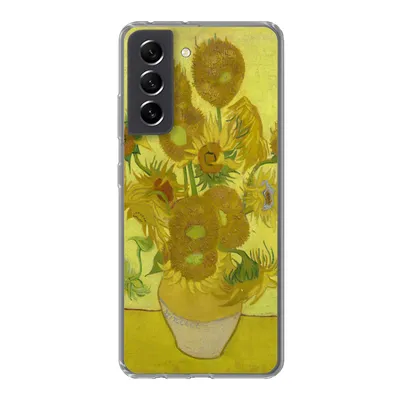 Produktbild von MuchoWow® Handyhülle Schutzhülle Hülle für Samsung Galaxy S21 FE Sonnenblumen - Vincent van Gogh Silikon Softcase Handy Hülle - Mobiltelefonhülle