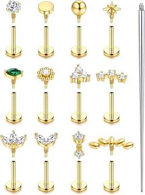 Obrázok produktu pre Piercing do tragusu, chirurgická oceľ, hypoalergénna, 6/8 mm, vhodné pre ženy aj mužov