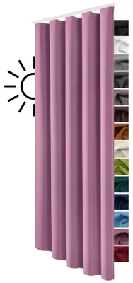 Verdunkelungsvorhang 245x135 cm, blickdicht, Thermogardine, Faltenband