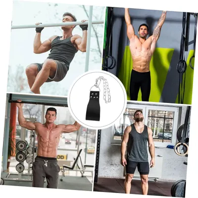 Produktbild von Gewichtsgürtel für Krafttraining mit robustem Eisenkettengurt, verstellbar, für Gewichtheben, Klimmzüge, Kniebeugen und Fitnessübungen