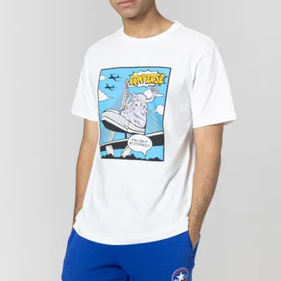 Image de T-shirt homme Converse Comics Graphic Tee Blanc - 2XL