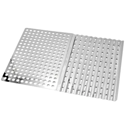 Zdjęcie produktu dla Składany stojak do grilla BBQ, stal nierdzewna, 46x30 cm, srebrny