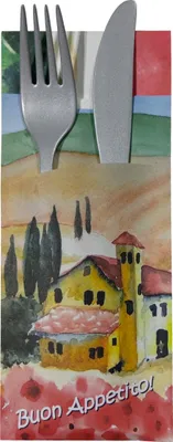 Produktbild von 520 Bestecktaschen mit Serviette Italia 20 cm