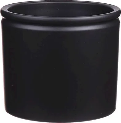 Produktbild von INNA-Glas Keramiktopf ALCHIBA, anthrazit-matt, 12,5 cm, Ø 14 cm - Kleiner Blumentopf