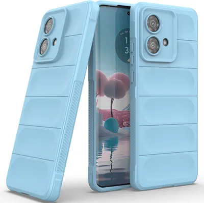 Produktbild von Handyhülle für Motorola Edge 40 Neo Weich TPU Silikon Stossfest Anti-rutsch Hülle Blau