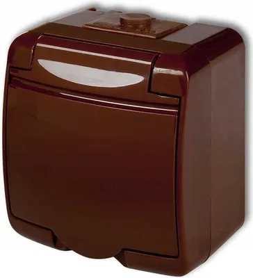 Produktbild von JUNIOR Einzelsteckdose mit Erdung 2P+E braun
