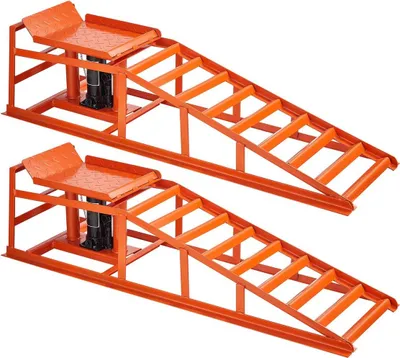 Obrázek produktu pro Hydraulické rampy pro automobily, 2 ks 5 t 11 000 lb, výška zdvihu 270–360 mm, hydraulické rampy pro těžká vozidla, přenosné zvedáky pro automobily pro údržbu a výměnu oleje v domácí garáži, opravy nákladních vozidel