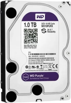 Immagine prodotto di Festplatte 3,5" Western Digital Purple 1TB 5400RPM SATA III