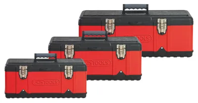 Produktbild von KS Tools Kunststoff-Stahlblech-Werkzeugkisten-Satz, 3-tlg