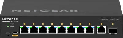 Zdjęcie produktu dla NETGEAR GSM4210PD, Zarządzany, L2/L3, Gigabit Ethernet (10/100/1000), Pełny dupleks, Obsługa PoE, Możliwości montowania w stelażu