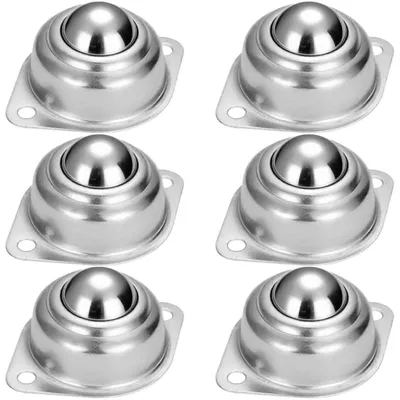 Imagen del producto de 6 rodamientos de bolas para muebles, con ruedas de acero, flexibles, con una capacidad de carga de 30 kg, ideales para transporte y almacenamiento