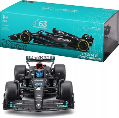 Produktbild von BBURAGO AMG F1 W14 E 1:24 Russell 23, Sportwagen-Modell, Vormontiert, 1:24, AMG F1 W14 E, Unisex, Metall, Kunststoff