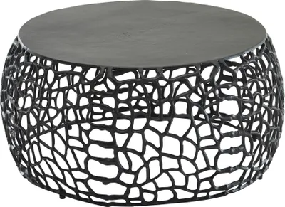 Produktbild von WOHNLING Couchtisch Metall Schwarz Sofatisch Ø 66 cm Tisch Wohnzimmertisch Rund