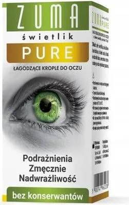 Zdjęcie produktu dla Zuma Świetlik Pure krople do oczu, 10 ml
