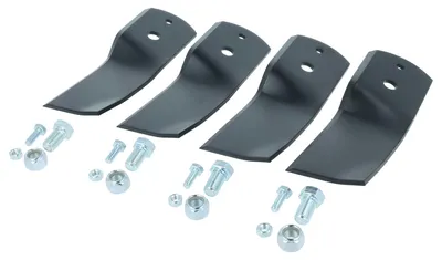 Produktbild von vhbw 4x Ersatz-Messer Ersatz für Stiga 1134-6238-01, 1134-9119-01, 1134-7880-01 für Rasenmäher - Ersatzklinge Schwarz, Stahl