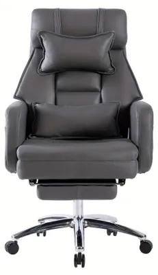 Zdjęcie produktu dla Ergonomiczne krzesło obrotowe - krzesło gamingowe - krzesło biurowe - fotel wypoczynkowy - kolor szary - regulowane oparcie do 155°
