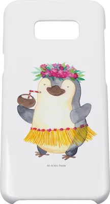 Produktbild von Mr. & Mrs. Panda Samsung Galaxy S8 plus Handyhülle  Pinguin Kokosnuss - Weiß - Geschenk, Handy Case, Pinguine, Erholt, Urlaub, Hawaii, Ferien, Tanzen, Hülle, Cover
