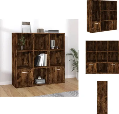 Imagen del producto de vidaXL Estantería para libros, roble ahumado, 98x30x98 cm - Estanterías y libreros